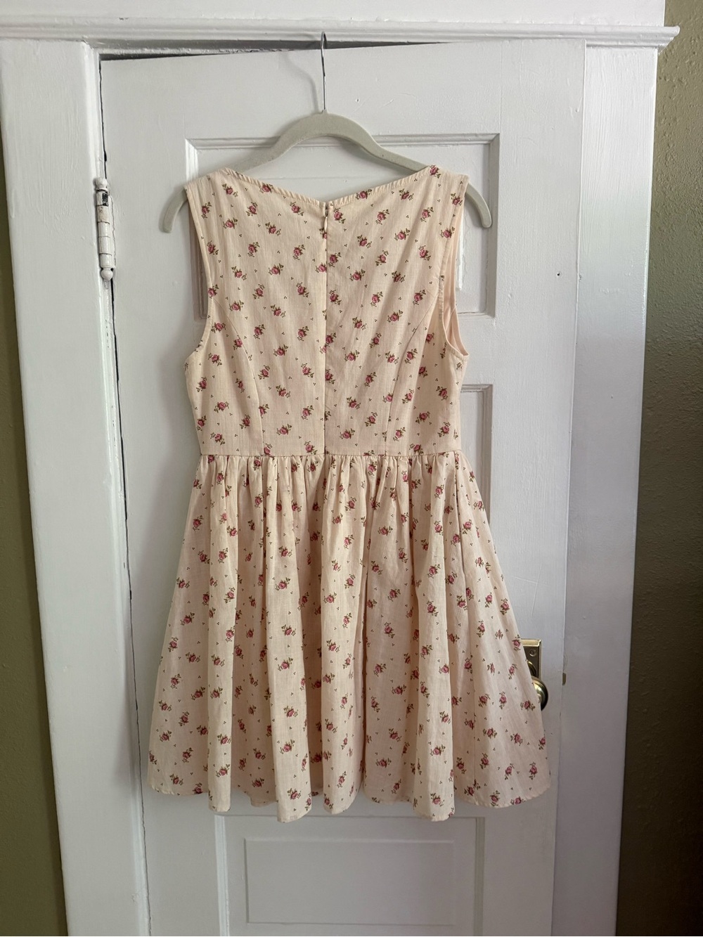 Cream Floral Square-Neck Sundress - Picture 8 of 14